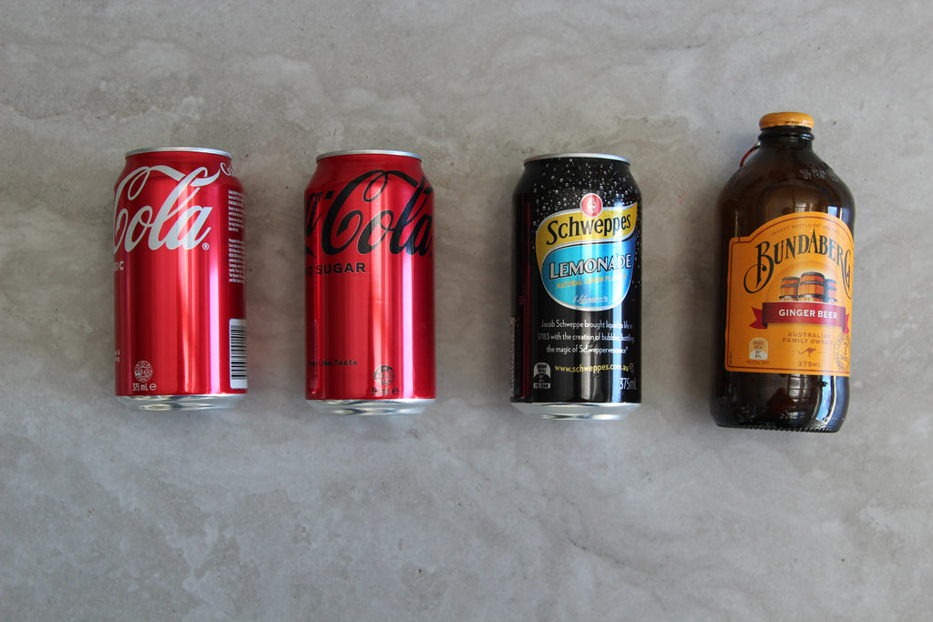 Individual soft drink cans